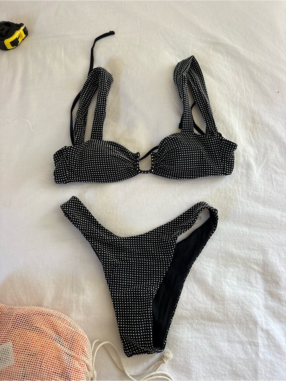 Seamolly Black Microdot Women's Two-Piece Swim Set
